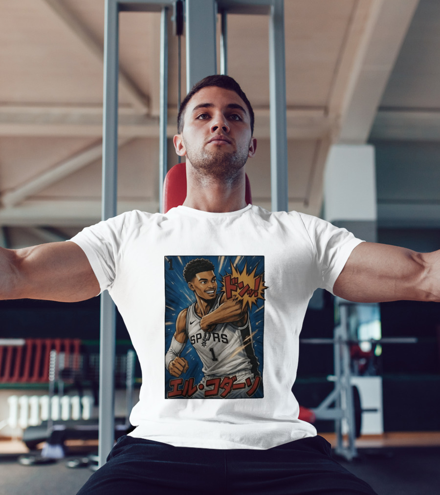 Victor Wembanyama San Antonio Spurs Manga Style Basketball T-Shirt