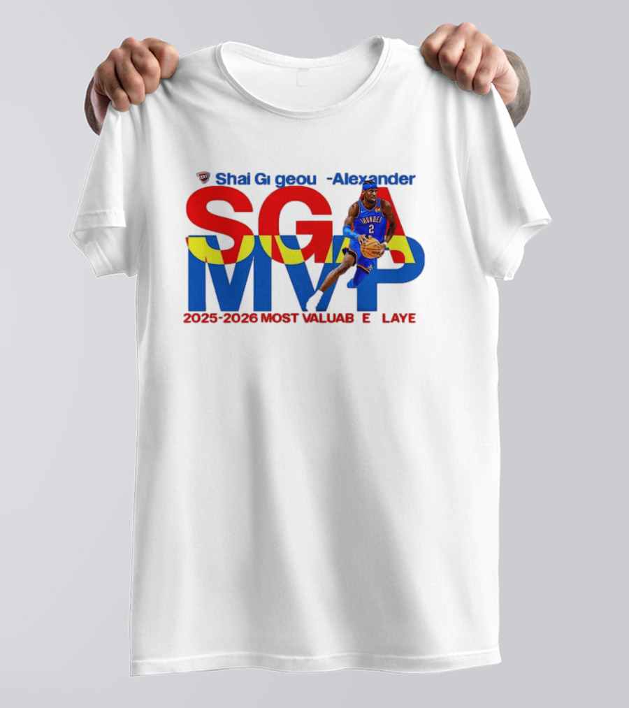 Shai Gilgeous Alexander SGA MVP 2025 2026 Most Valuable Player Oklahoma City Thunder T-Shirt