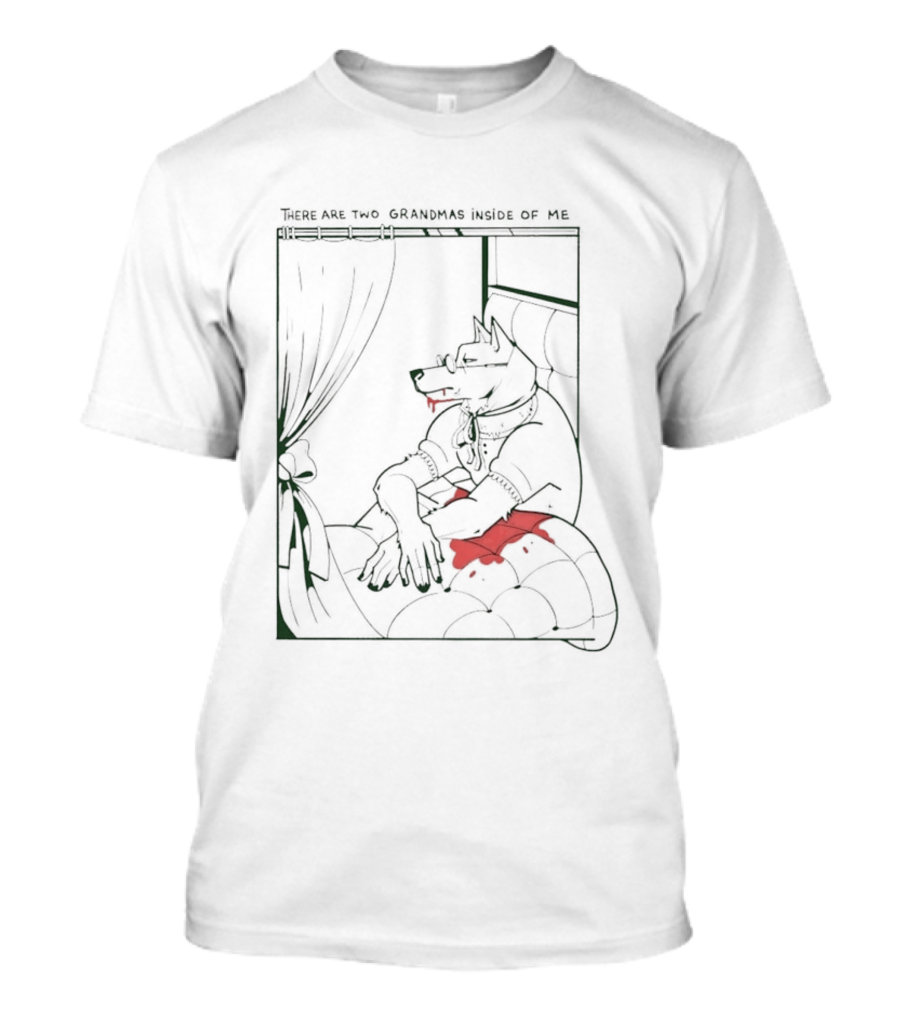 Wolf There Are Two Grandmas Inside Of Me T-Shirt