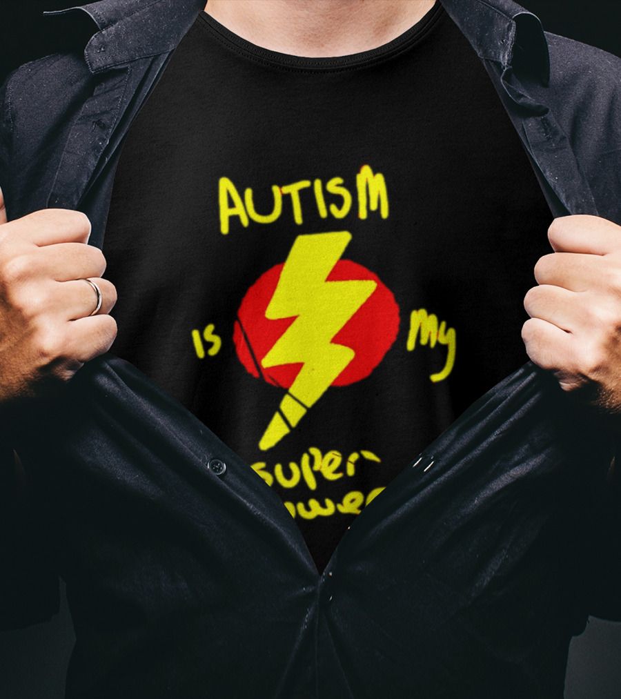 Autism Is My Super Power Lightning Bolt T-Shirt
