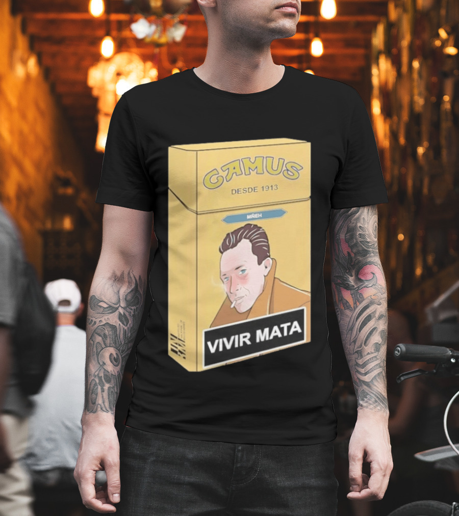 Camus Desde 1913 Vivir Mata Cigarette Box T-Shirt