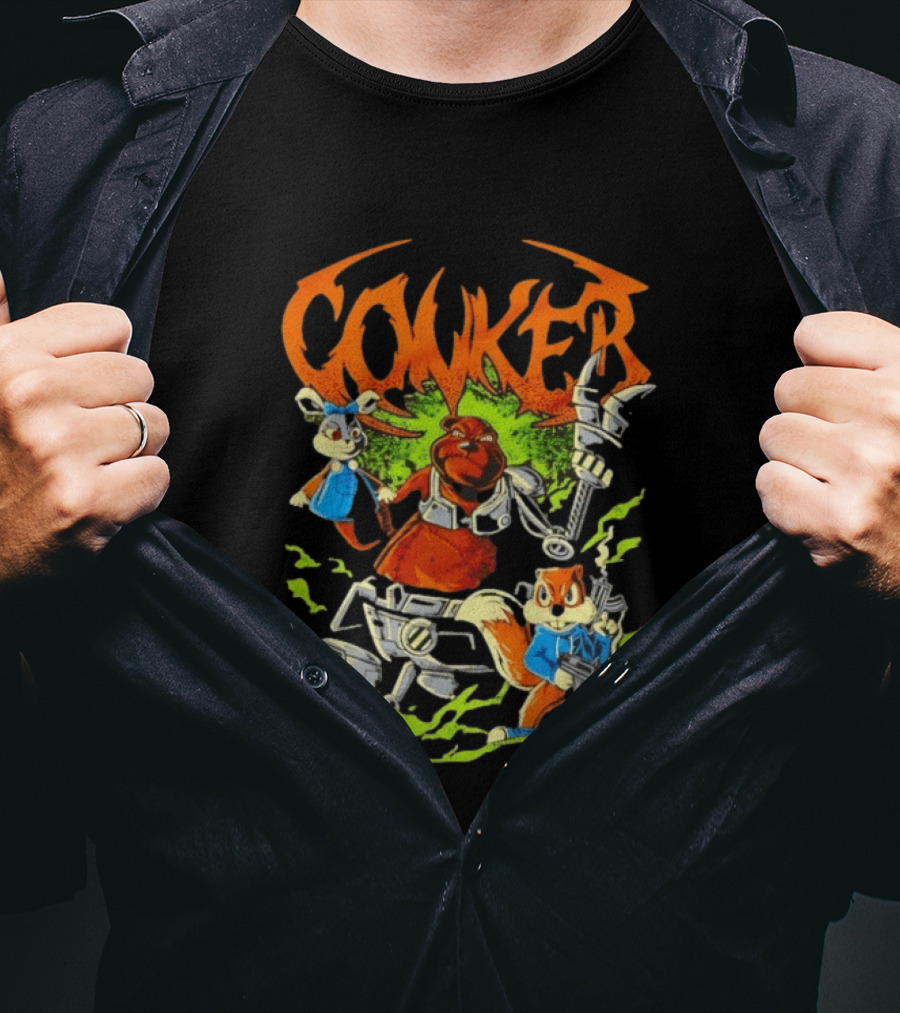 Conker Conquer The Day Robo Rabbit Duo Adventure T-Shirt
