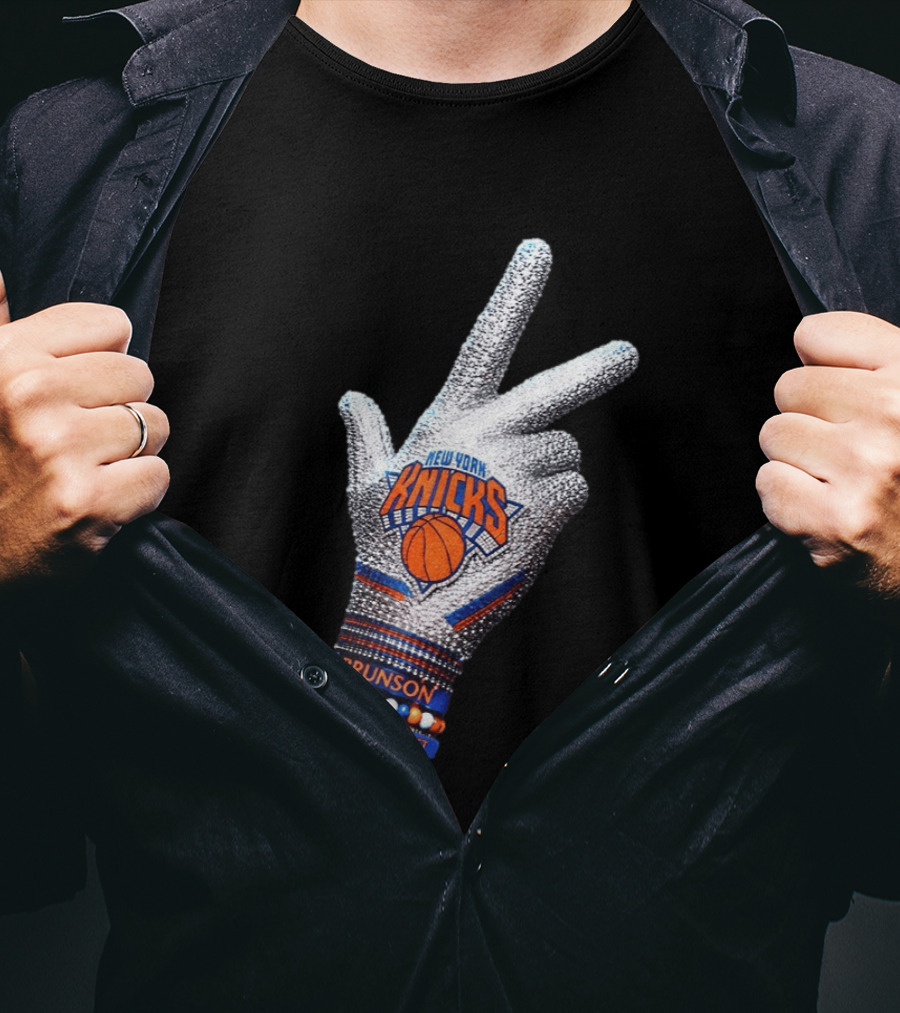 New York Knicks Iceman Jalen Brunson Burner On The Wrist Diamond Chain T-Shirt