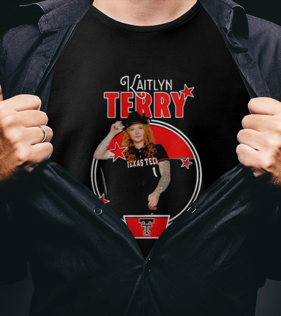 Kaitlyn Terry Texas Tech Red Raiders NCAA Stars T-Shirt