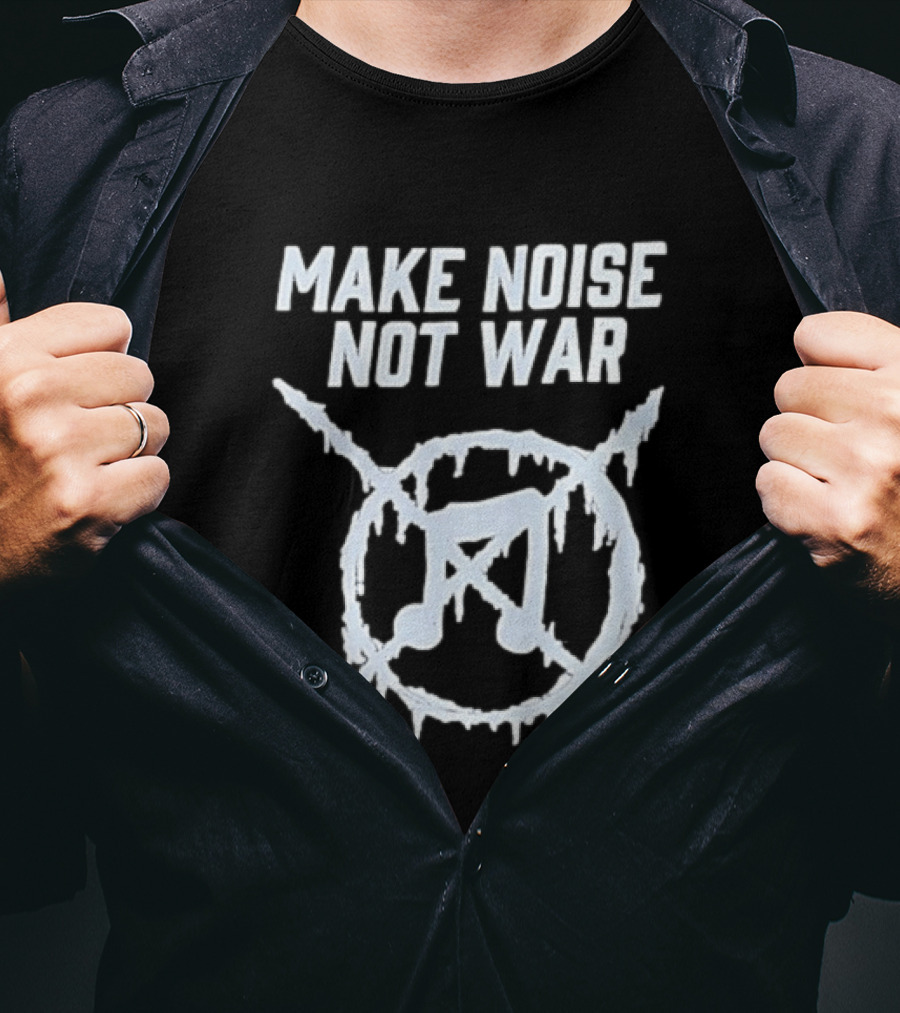 Make Noise Not War Icy Anarchy Music Note T-Shirt