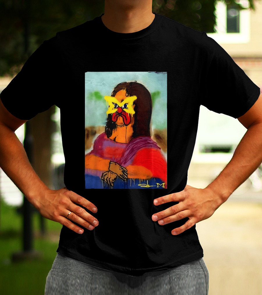 Mertra Slawn Mona Lisa Graffiti Remix T-Shirt