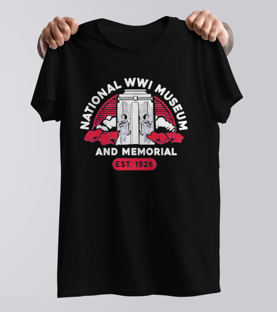 National WW1 Museum And Memorial EST 1926 Poppies Arch T-Shirt