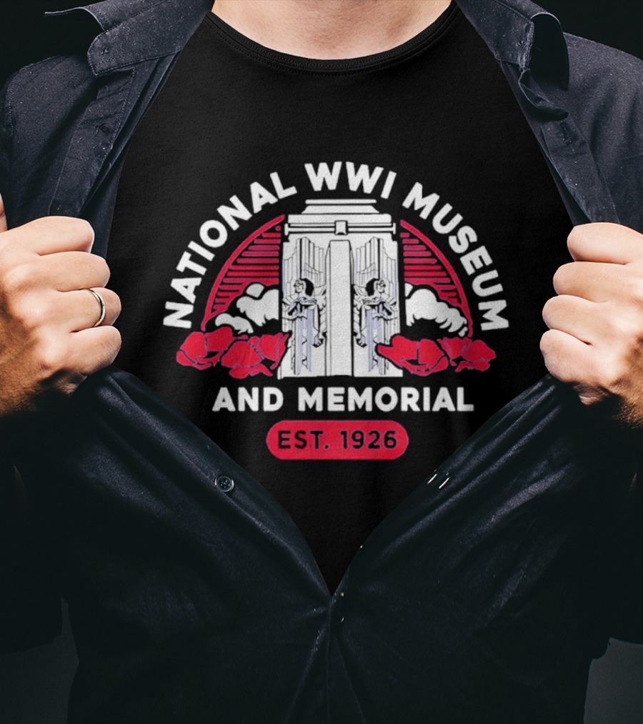 National WW1 Museum And Memorial EST 1926 Poppies Arch T-Shirt