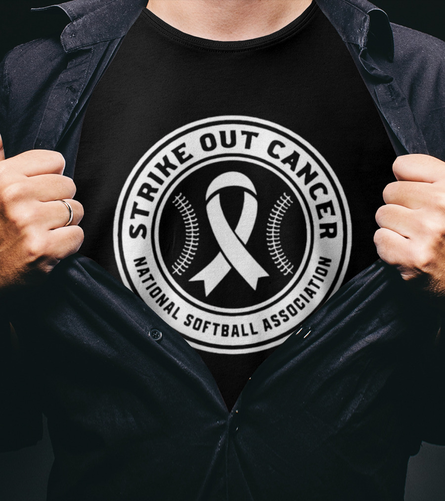 Strike Out Cancer National Softball Association Ribbon T-Shirt