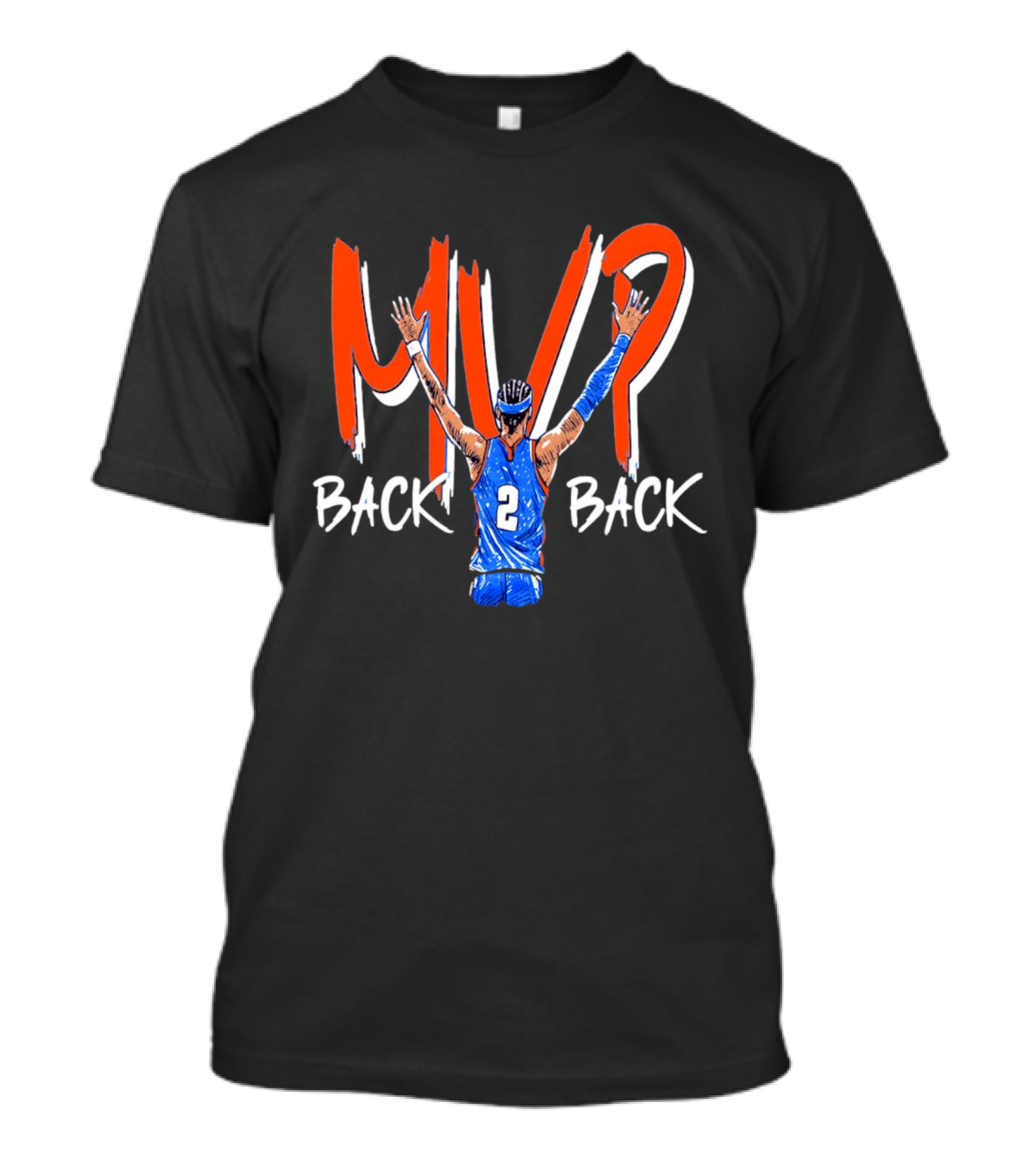 Shai Gilgeous Alexander OKC Thunder Back 2 Back NBA MVP 2026 Drip T-Shirt