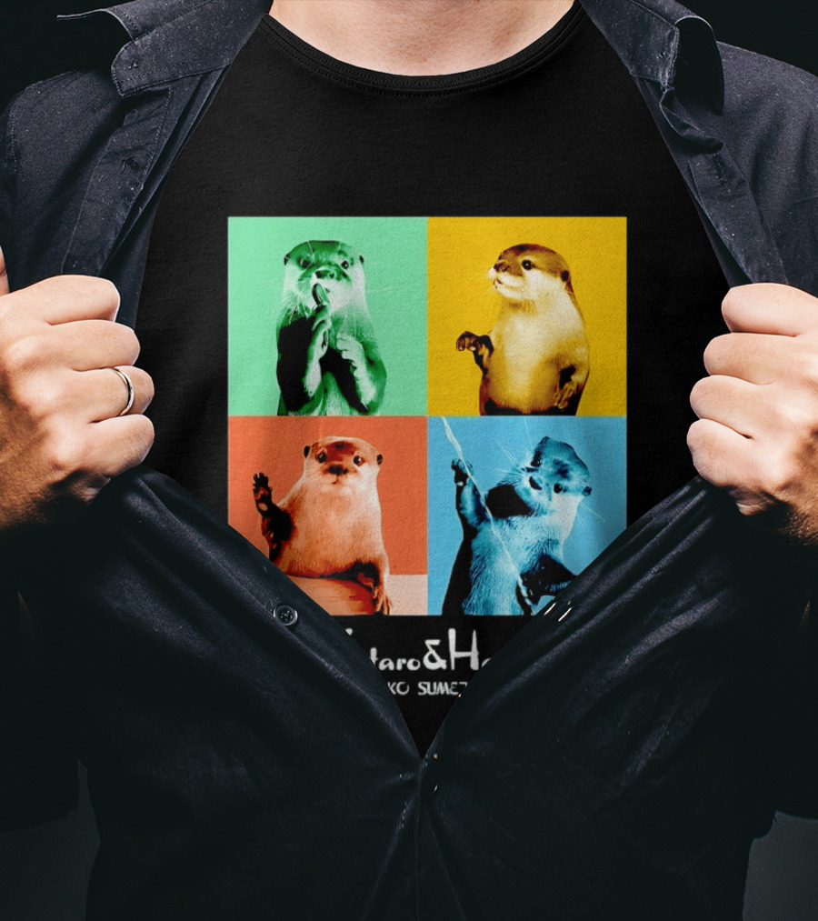 Kotaro And Hana Otters Pop Art Kotsumet T-Shirt