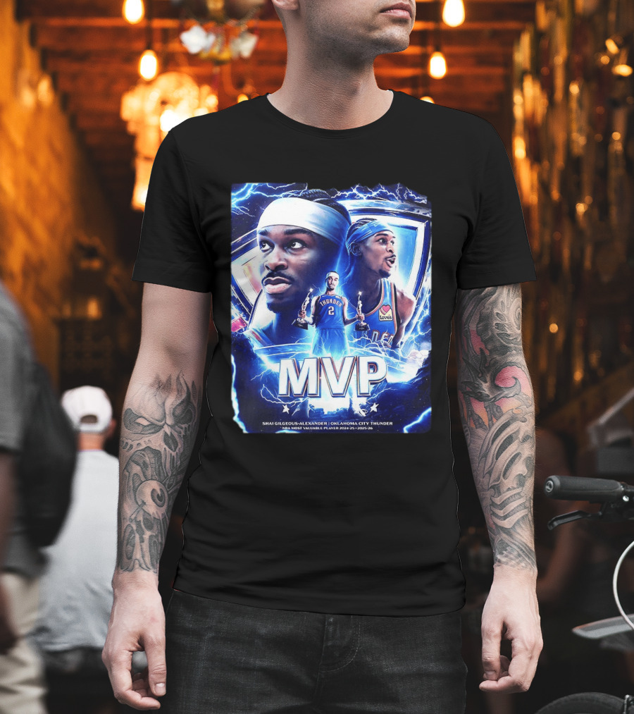 Shai Gilgeous Alexander Oklahoma City Thunder MVP NBA Most Valuable Player 2024 25 2025 26 T-Shirt