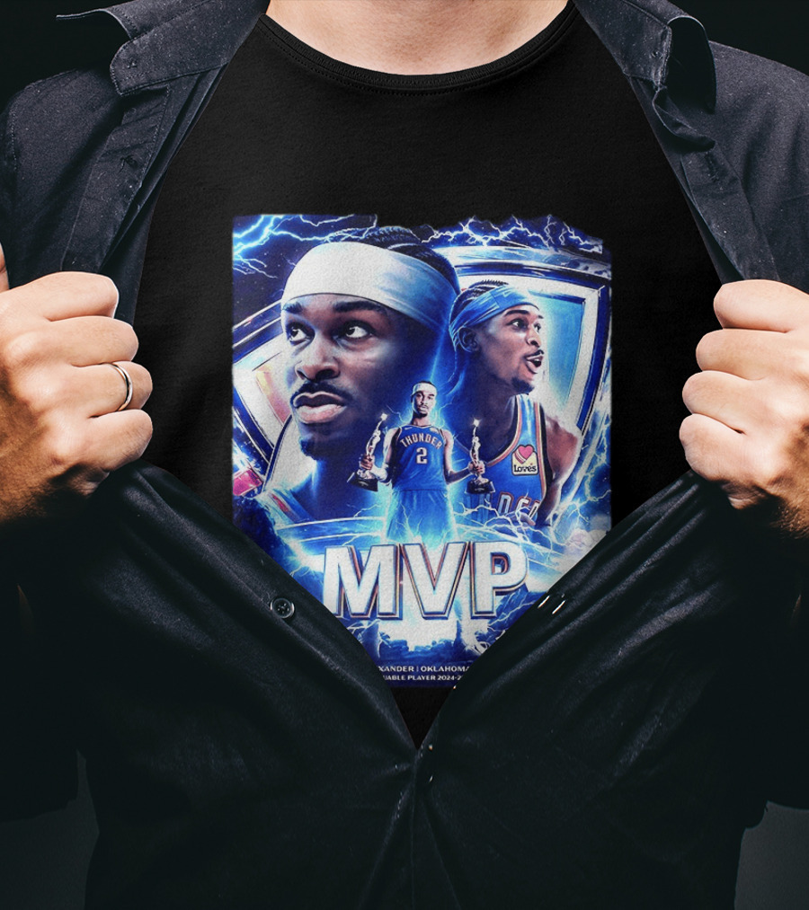 Shai Gilgeous Alexander Oklahoma City Thunder MVP NBA Most Valuable Player 2024 25 2025 26 T-Shirt