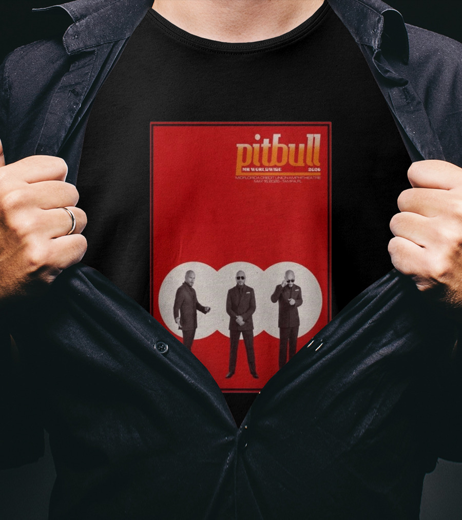 Pitbull Mr. Worldwide 2026 Midflorida Credit Union Amphitheatre May 16 Tampa FL T-Shirt