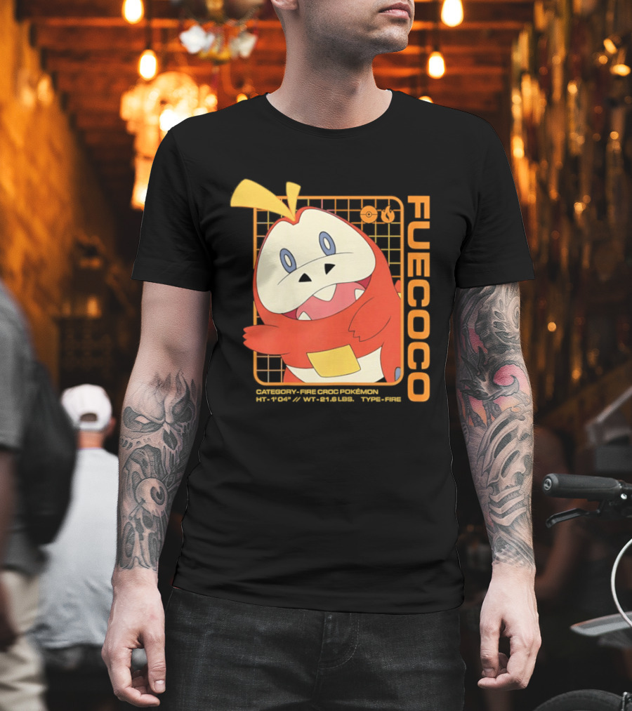 Fuecoco Fire Croc Pokémon Character Art Kanto Region T-Shirt
