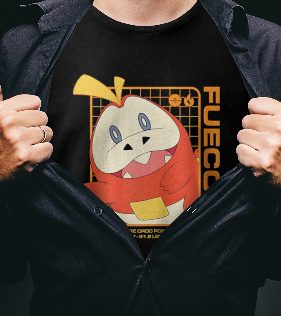 Fuecoco Fire Croc Pokémon Character Art Kanto Region T-Shirt