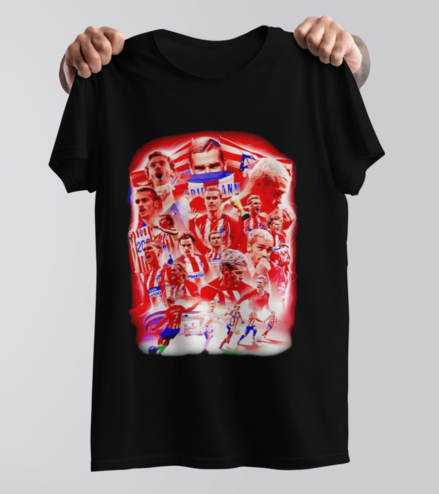 Atlético De Madrid Antoine Griezmann Fan Collage 2026 T-Shirt
