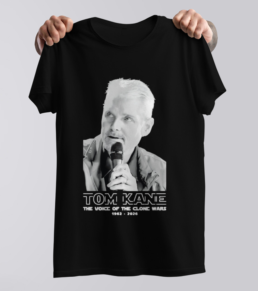 Tom Kane The Voice Of The Clone Wars 1962 2021 Memorial T-Shirt