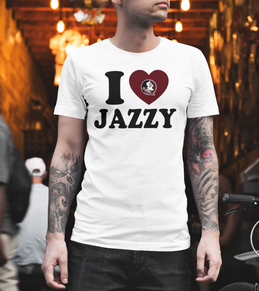 I Love Jazzy Florida State Heart Fan Pride T-Shirt