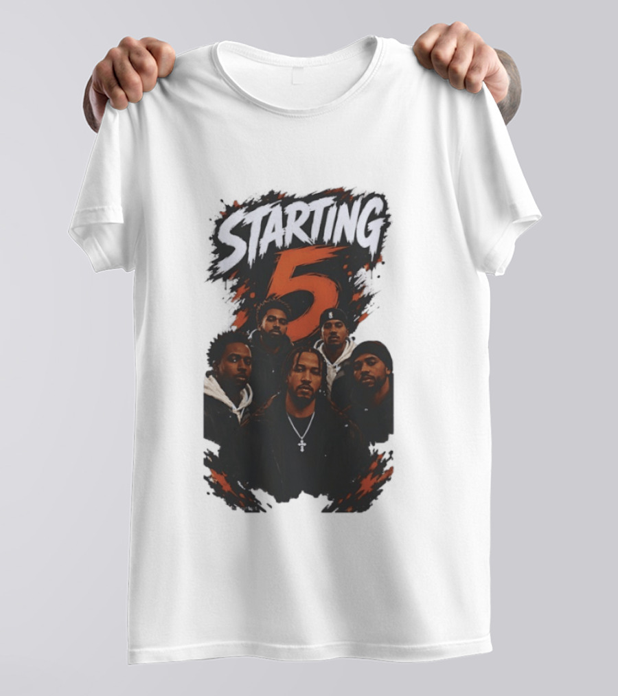 Starting 5 Basketball Hoop Squad Court Commanders New York Knicks T-Shirt