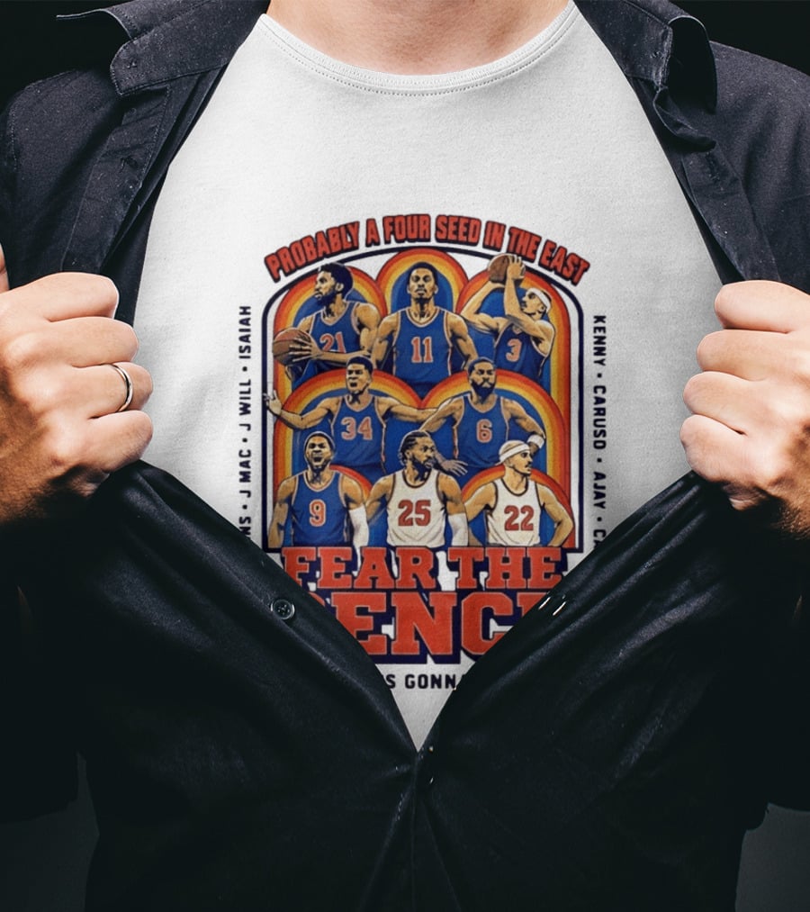 Probably A Four Seed In The East Fear The Bench Oklahoma City Thunder Basketball Players T-Shirt