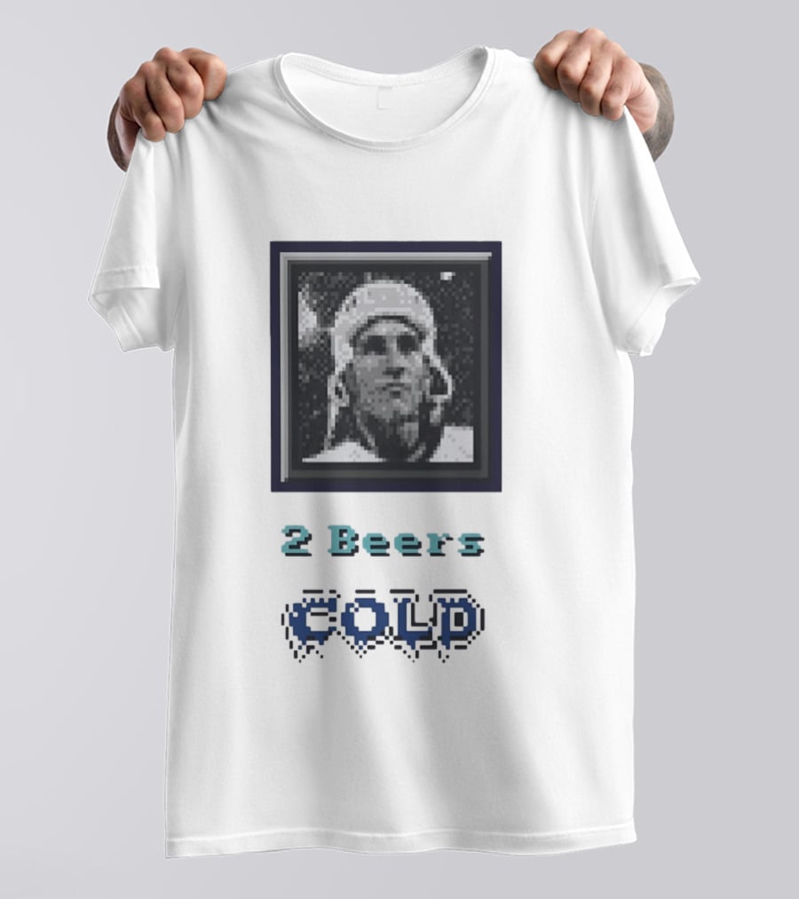 John Elway Denver Broncos Pixel Art 2 Beers Cold T-Shirt