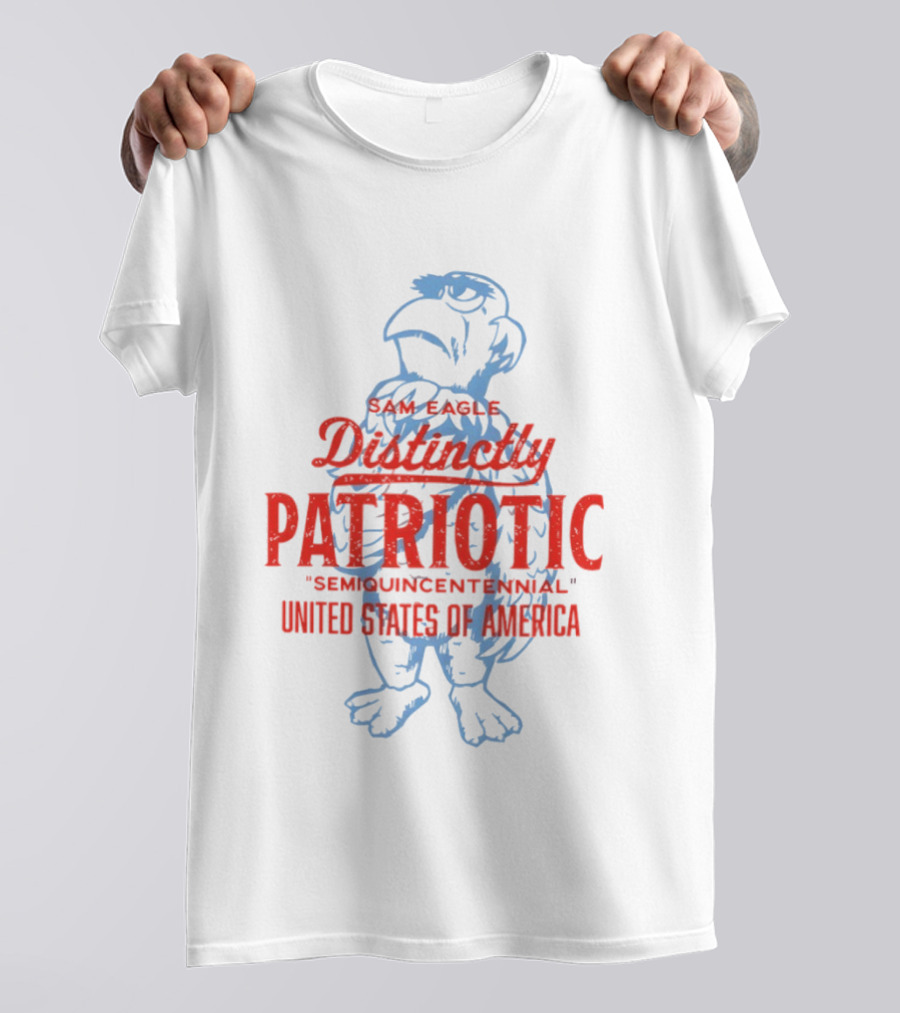 Sam Eagle Distinctly Patriotic Semiquincentennial United States Of America T-Shirt