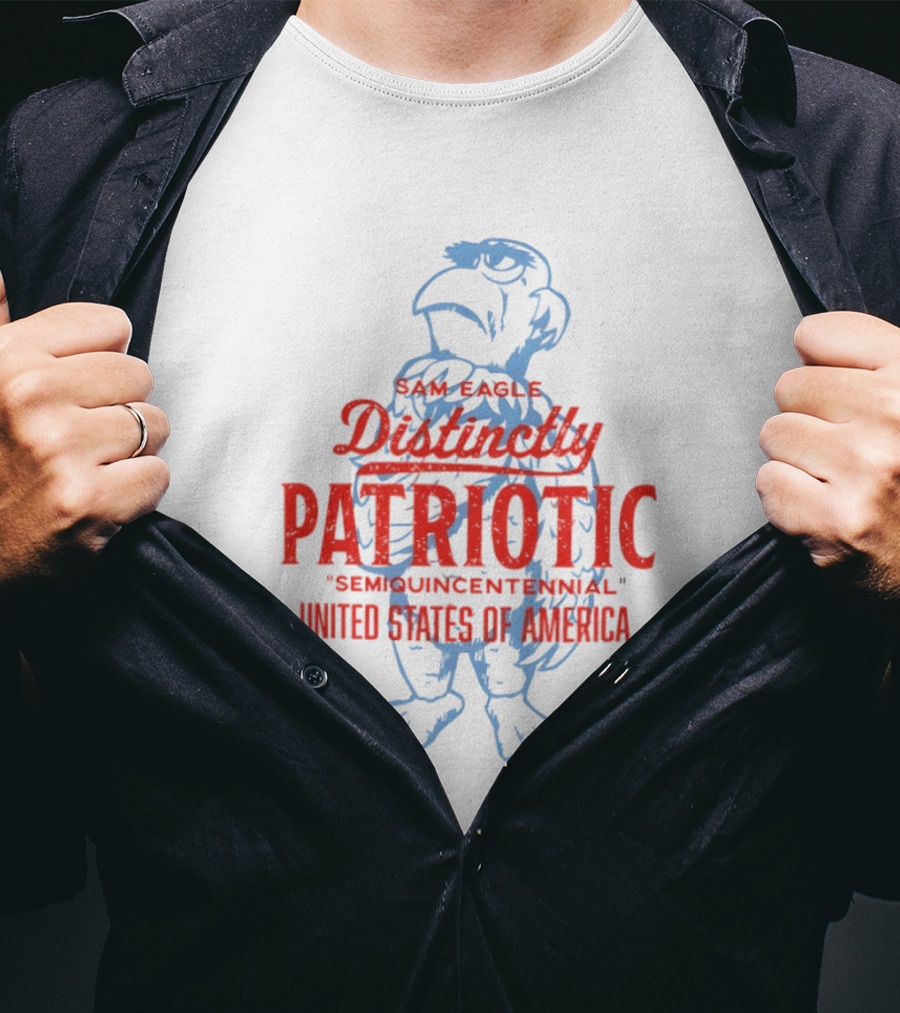 Sam Eagle Distinctly Patriotic Semiquincentennial United States Of America T-Shirt