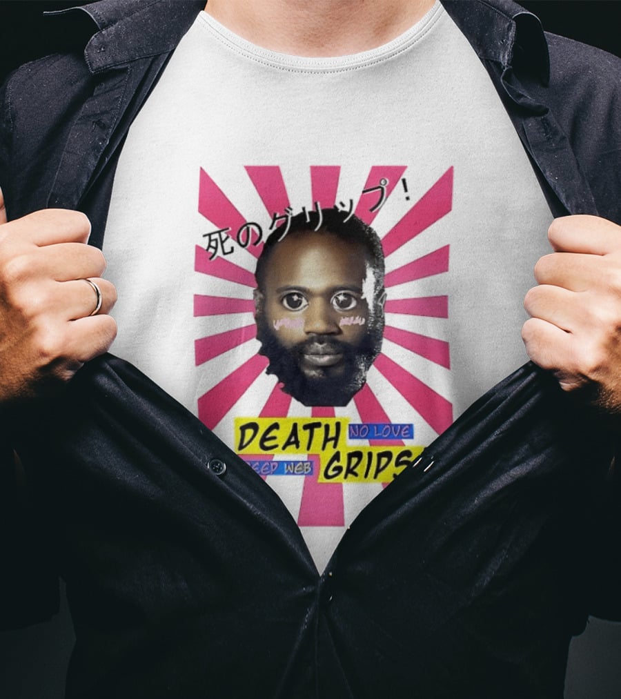 Stefan Burnett Death Grips No Love Deep Web Japanese Text Pink Sunburst T-Shirt