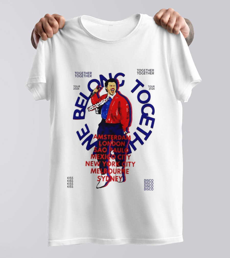Together We Belong Tour 2026 Cities Amsterdam London Sao Paulo Mexico City New York Melbourne Sydney T-Shirt