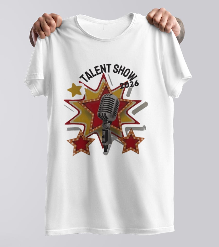 Talent Show 2026 Star Performer Mic And Stars T-Shirt