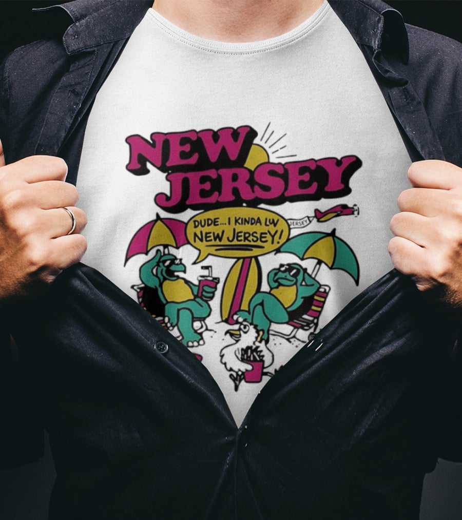 New Jersey Dude I Kinda Luv Beach Vibes With Beach Animals T-Shirt