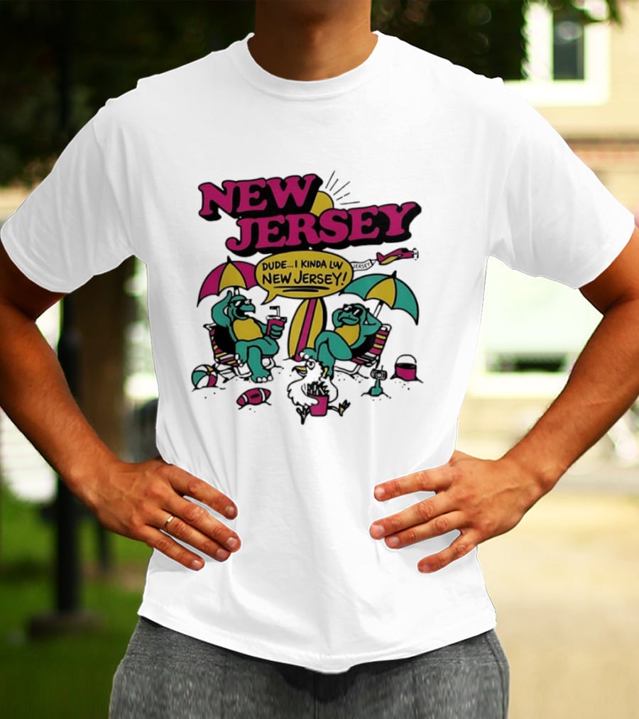 New Jersey Dude I Kinda Luv Beach Vibes With Beach Animals T-Shirt