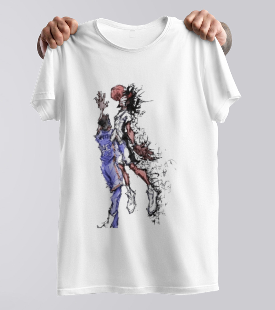 Oklahoma Basketball Number 25 Exploding Sketch Dunk Dynamic Sports T-Shirt