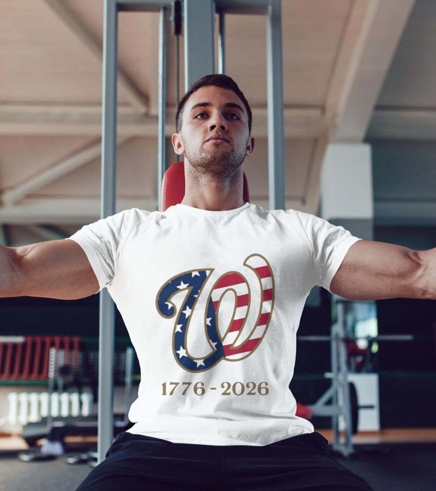 Washington Nationals America 250 Flag W 1776 2026 Stars And Stripes Anniversary T-Shirt