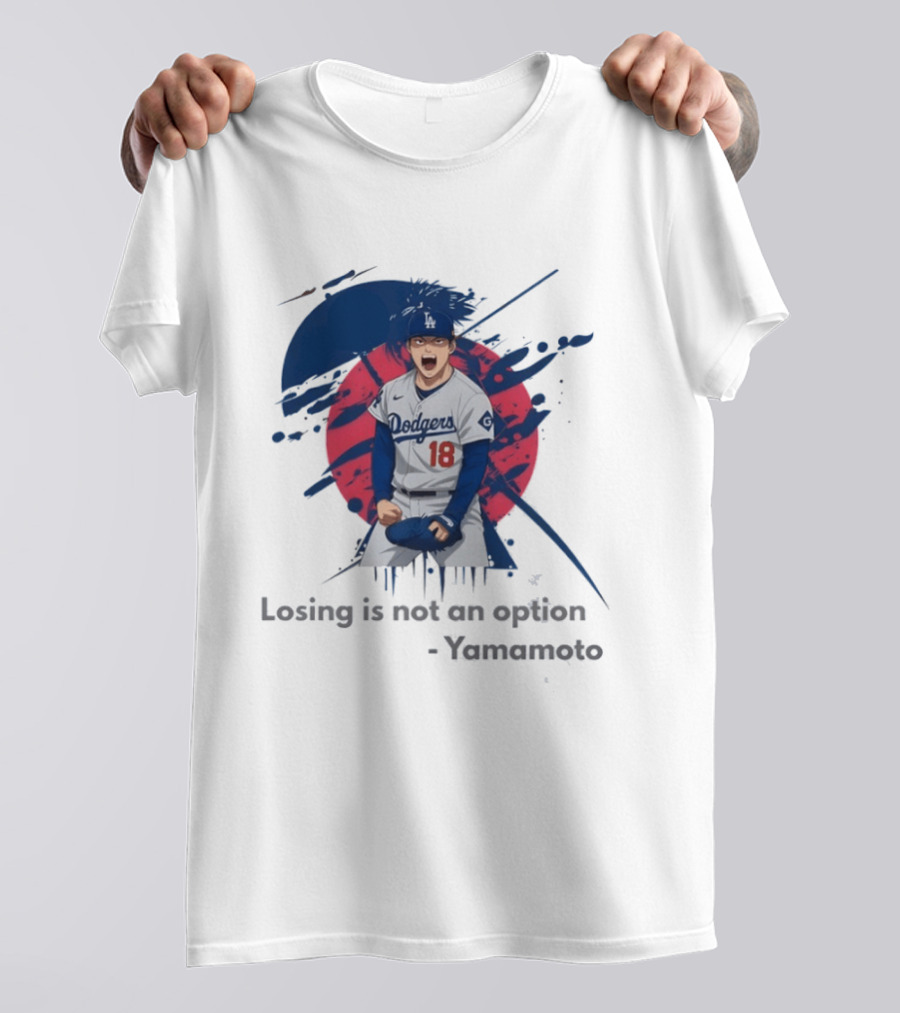 Yoshinobu Yamamoto Dodgers Anime Style Los Angeles Baseball Winning Mindset T-Shirt