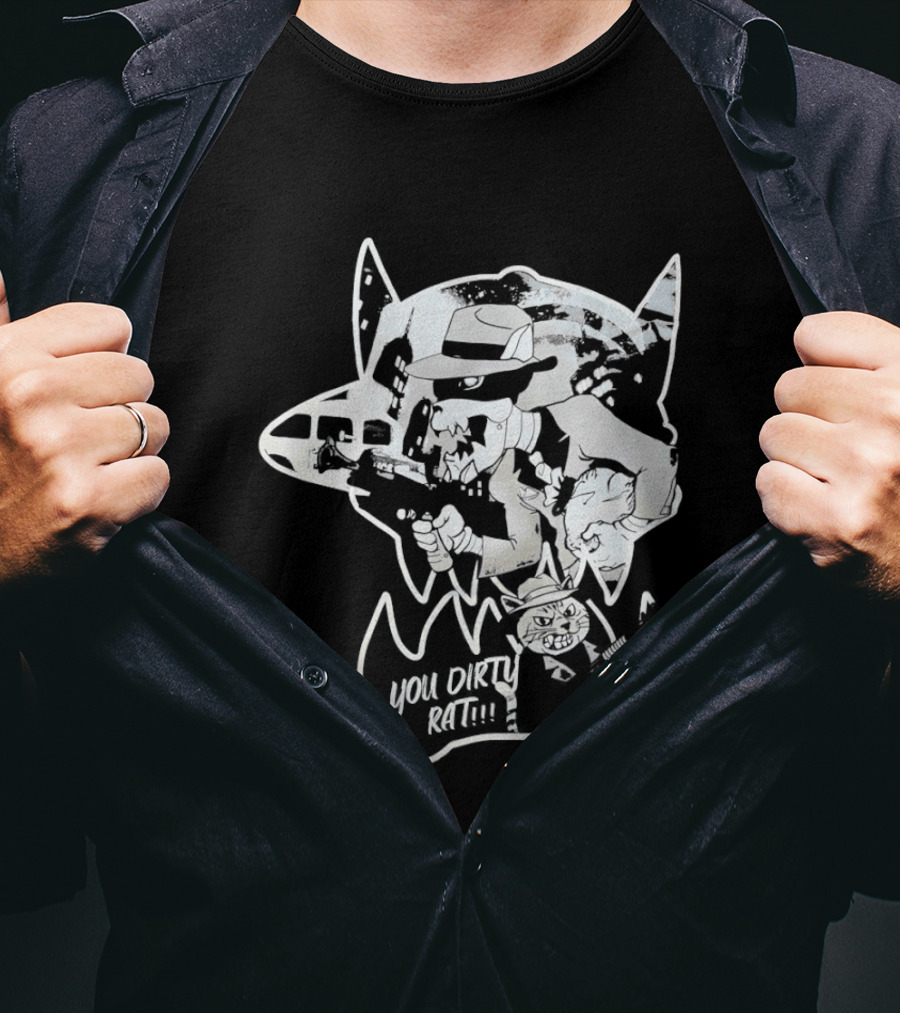 Gangster Animals You Dirty Rat Mobster Showdown Guns T-Shirt