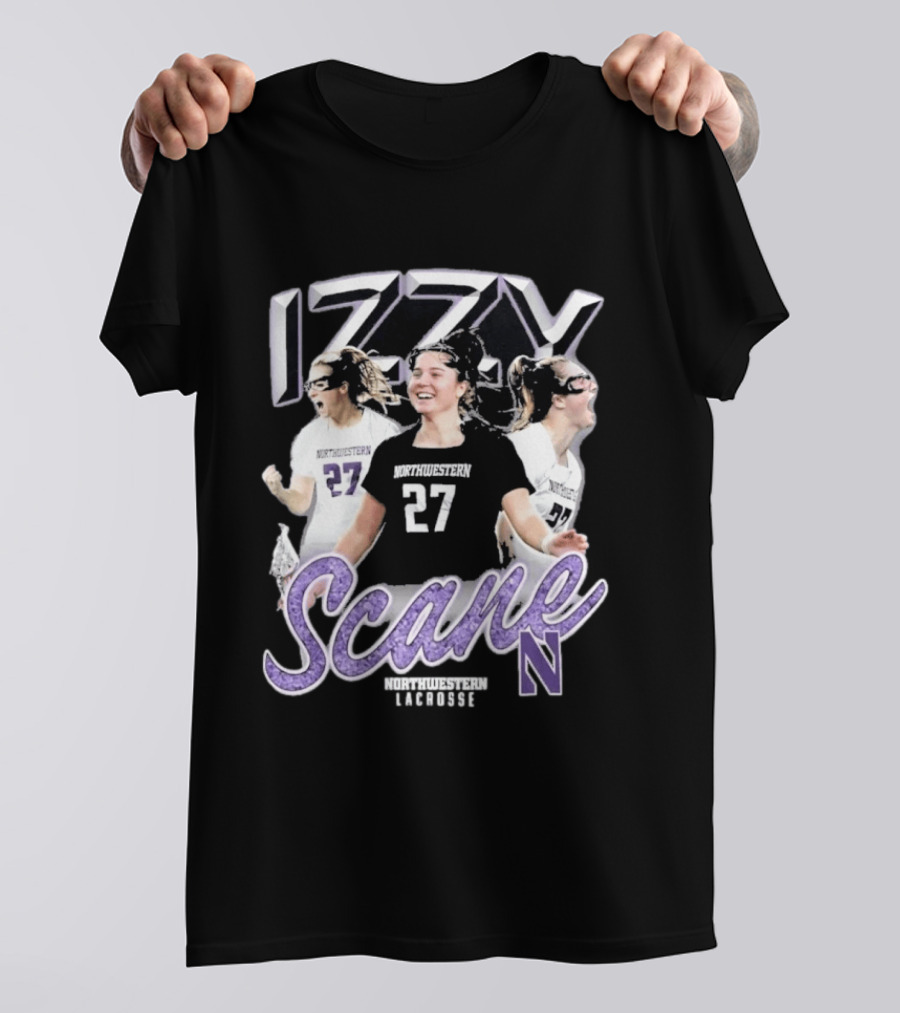 Northwestern Wildcats Izzy Scane 27 Lacrosse Star Athlete Highlights T-Shirt