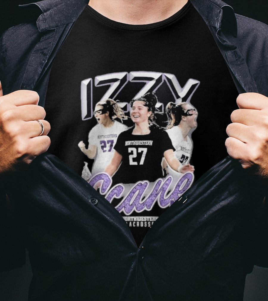 Northwestern Wildcats Izzy Scane 27 Lacrosse Star Athlete Highlights T-Shirt