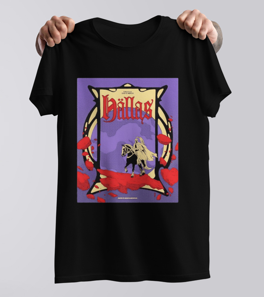 Hällas Konsert XXI IV MMXXII Knight On Horse In Red Flowers T-Shirt