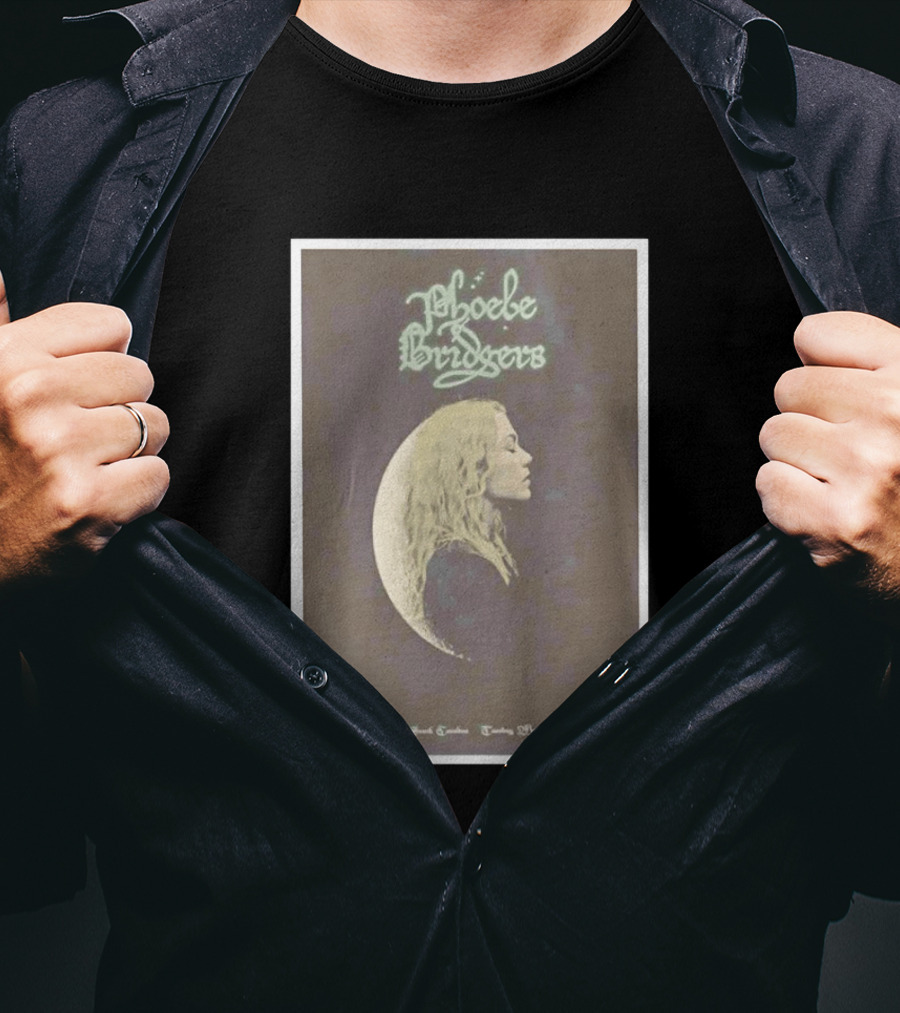 Phoebe Bridgers Moon Profile Greenville South Carolina Tuesday May 19 2026 T-Shirt