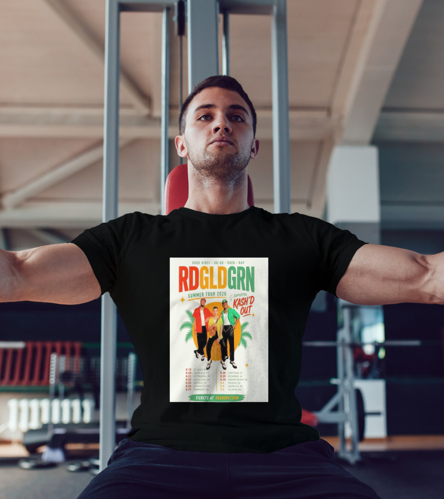 RDGLDGRN Summer Tour 2026 Good Vibes Go Go Rock Rap Supporting Kash'd Out T-Shirt