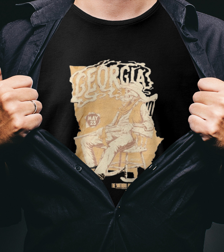 Georgia Skeleton Cowboy Southern Hospitality Tour May 23 MMXXVI T-Shirt
