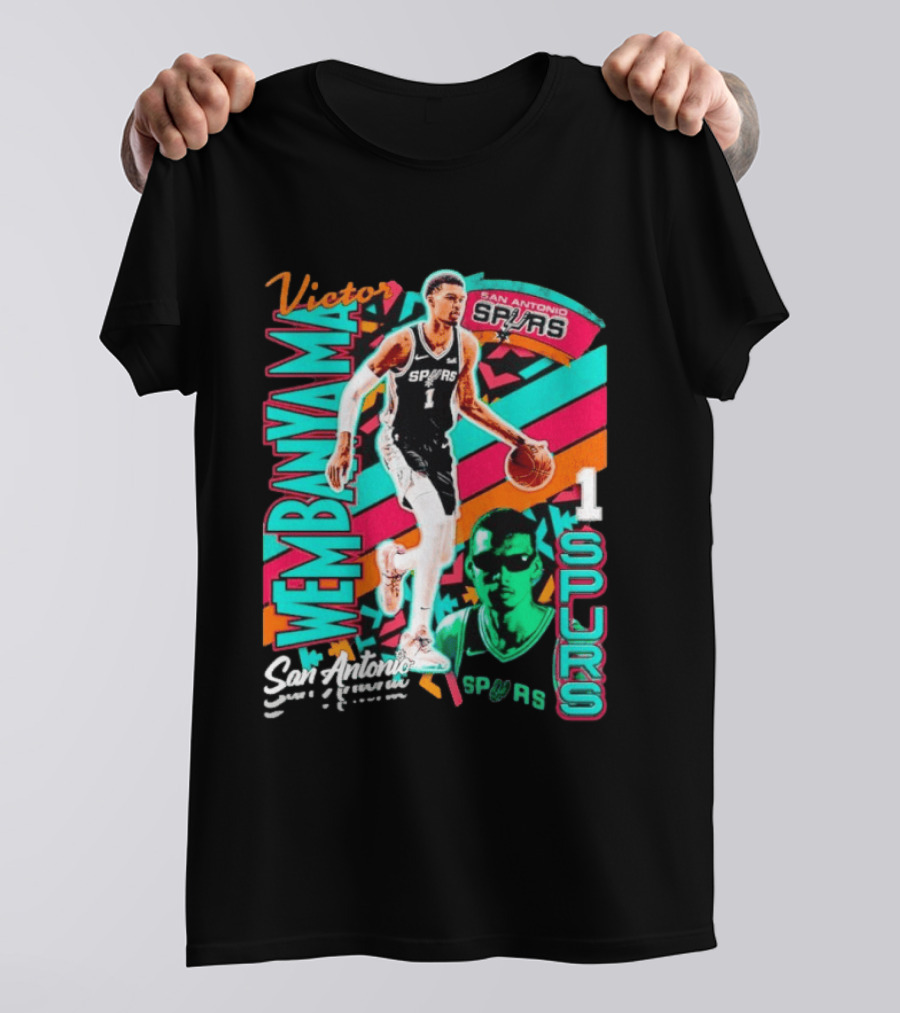 Victor Wembanyama San Antonio Spurs Retro Style Wemby 1 T-Shirt