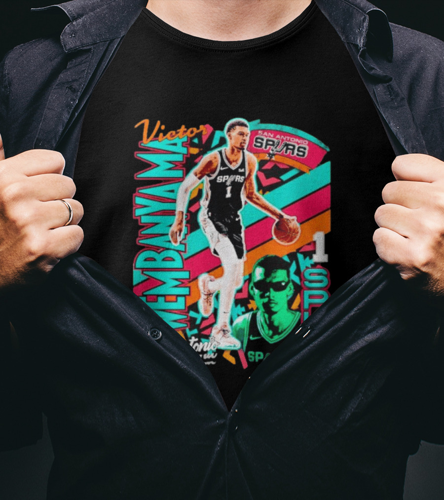 Victor Wembanyama San Antonio Spurs Retro Style Wemby 1 T-Shirt