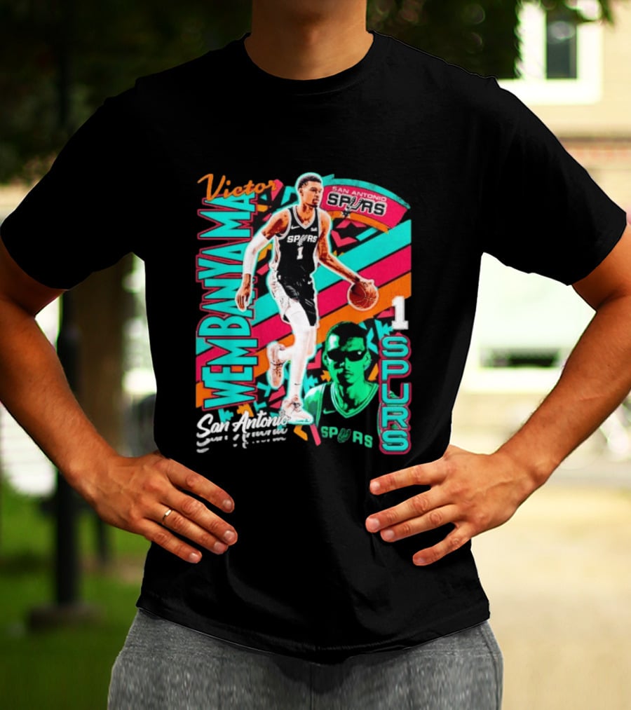 Victor Wembanyama San Antonio Spurs Retro Style Wemby 1 T-Shirt