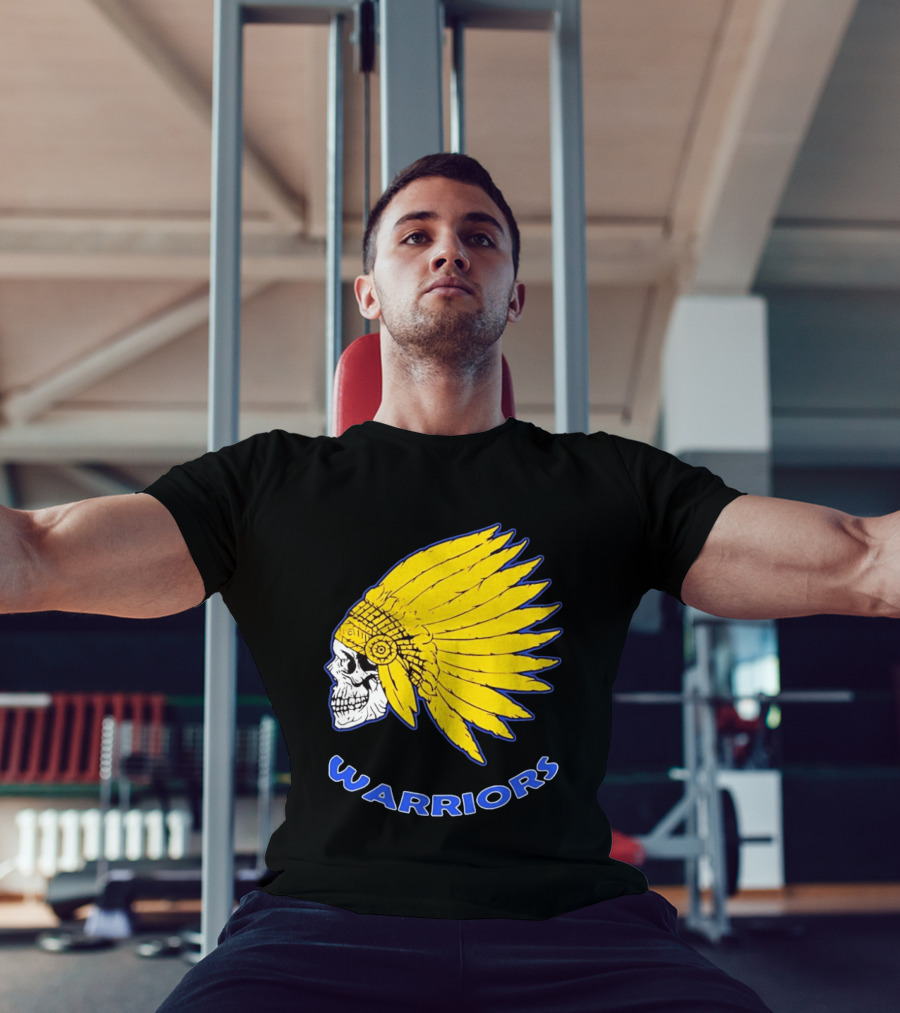 Warriors Fearless Spirit Skull Yellow Headdress T-Shirt