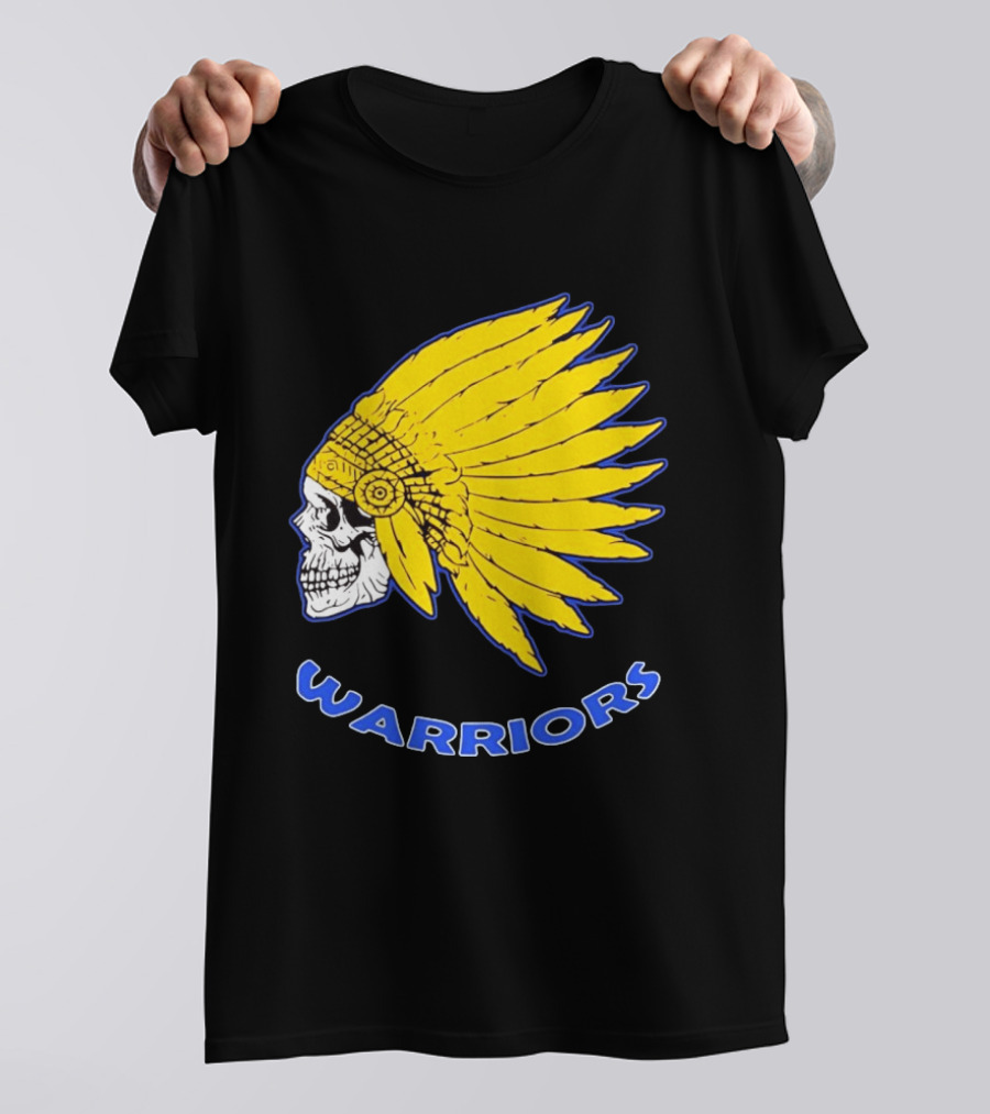 Warriors Fearless Spirit Skull Yellow Headdress T-Shirt