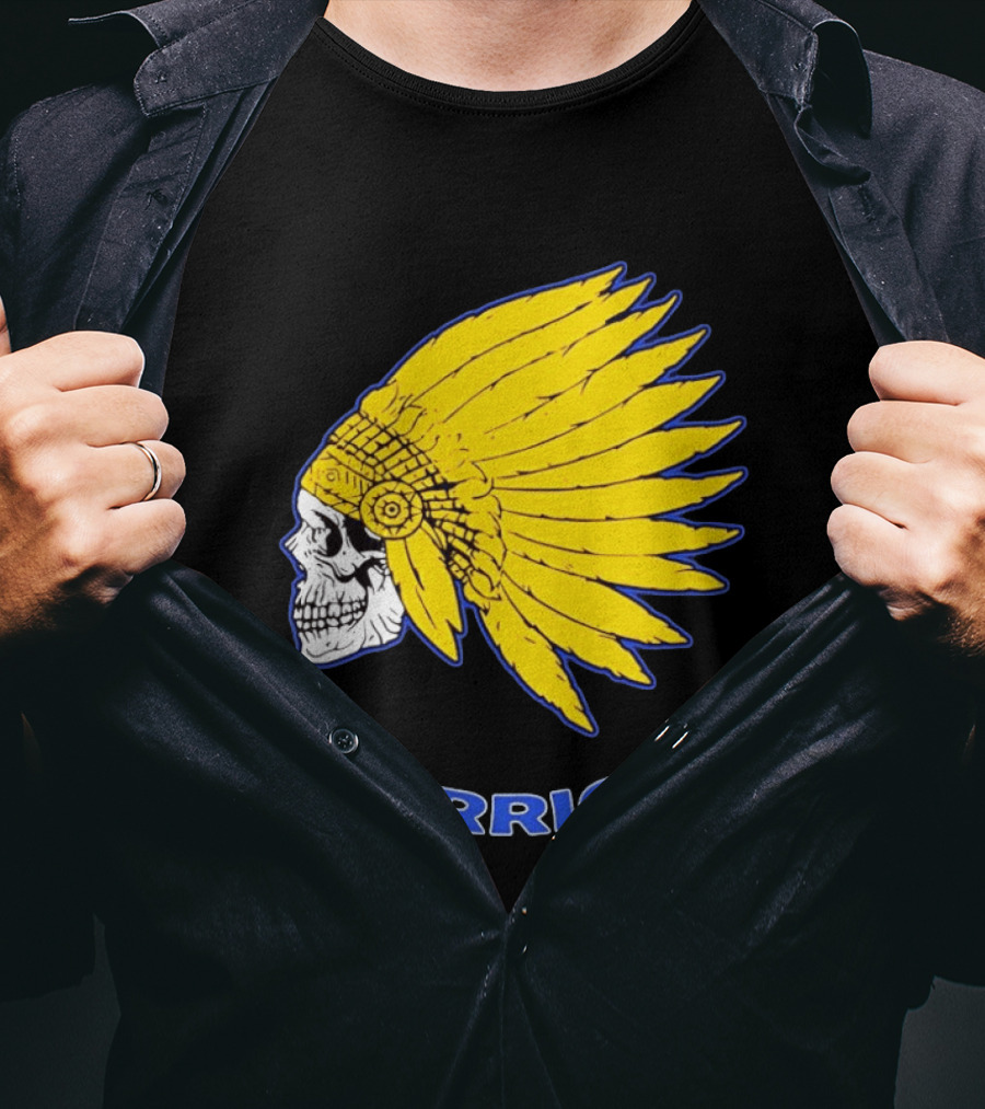Warriors Fearless Spirit Skull Yellow Headdress T-Shirt