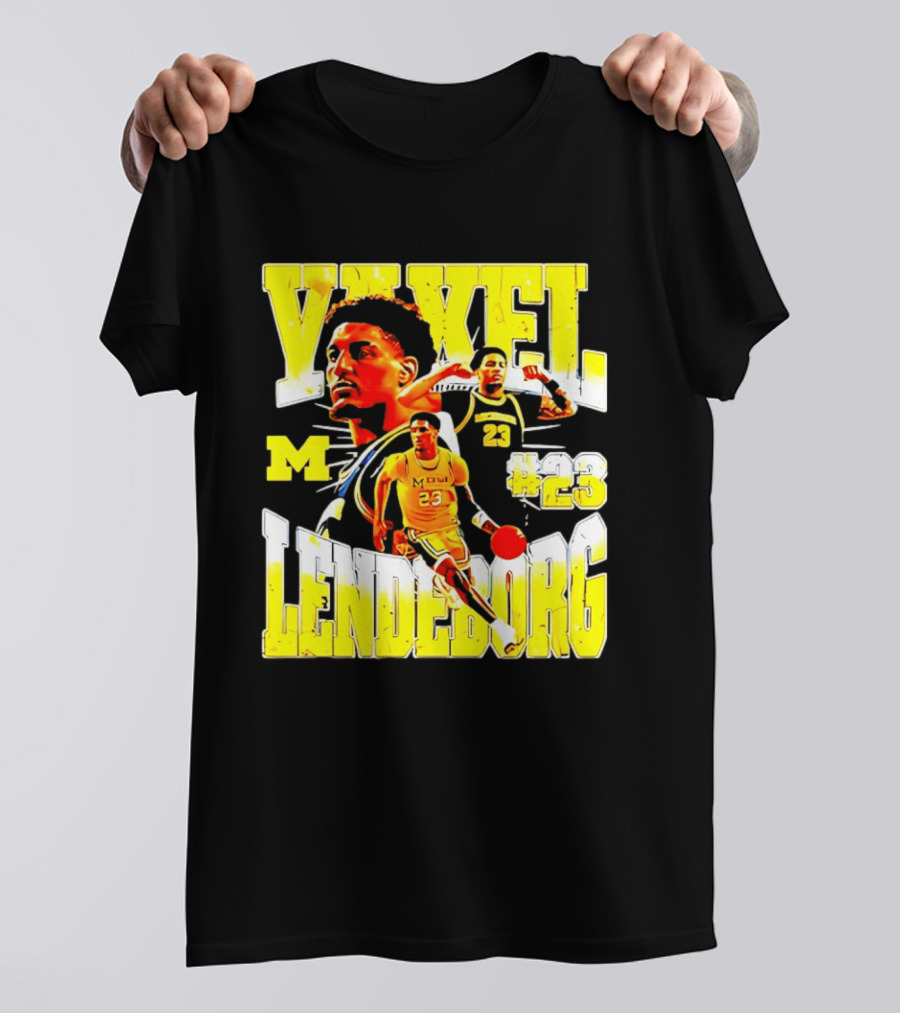 Yaxel Lendeborg #23 Michigan Wolverines Basketball M Player T-Shirt
